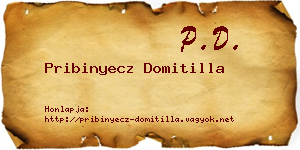 Pribinyecz Domitilla névjegykártya